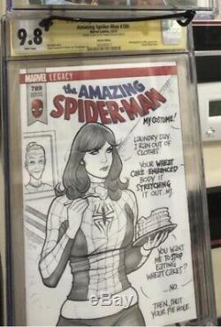 Frank Cho Original Sketch Cover! Mary Jane In Spideys Costume & Wheat Cakes