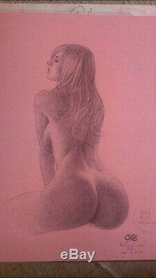 Frank Cho Studio Women Book 2 Original Ballpoint Nude sketch