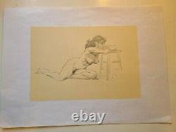 Frank Frazetta Large Life Drawing Pencils Signed With Co