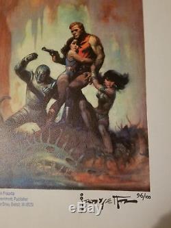 Frank Frazetta Rare Watercolor Print THE SOLAR INVASION Signed and Stamped