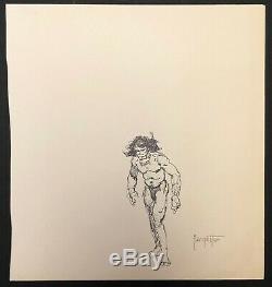 Frank Frazetta Signed Original Art Caveman Drawing Russ Cochran Provenance Conan