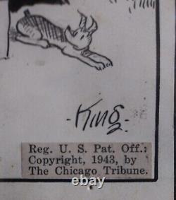Frank King, signed original art comic strip copyright 1943 The Chicago Tribune