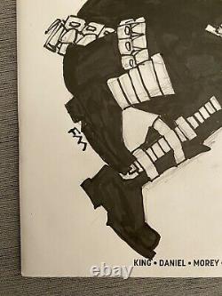 Frank Miller Batman Full Figure Pencil & Ink Sketch Cover. Rare Opportunity