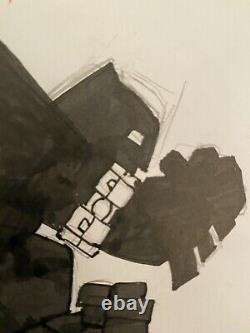 Frank Miller Batman Full Figure Pencil & Ink Sketch Cover. Rare Opportunity