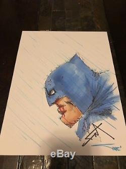 Frank Miller Original Batman Sketch Colored By Alex Sinclair! CGC