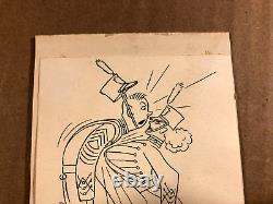 Fred Cooper Very Rare Signed One Of A Kind Comic Illustration Art Drawing'52