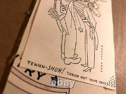 Fred Cooper Very Rare Signed One Of A Kind Comic Illustration Art Drawing'52