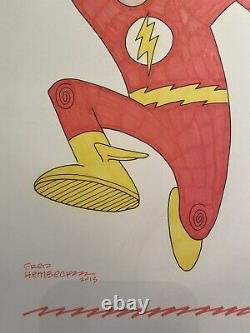 Fred Hembeck The Flash Original Art 9 X 12