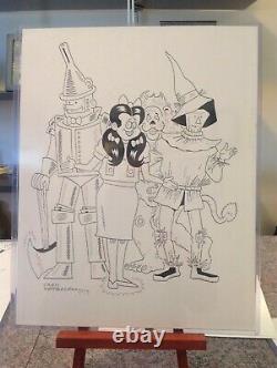 Fred Hembeck Wizard of Oz Original Art Sketch Rare Large 11X14 Dorothy Tin Man