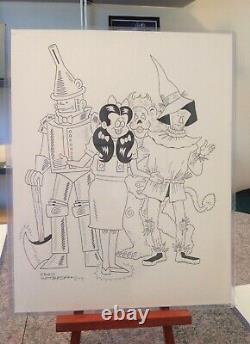 Fred Hembeck Wizard of Oz Original Art Sketch Rare Large 11X14 Dorothy Tin Man