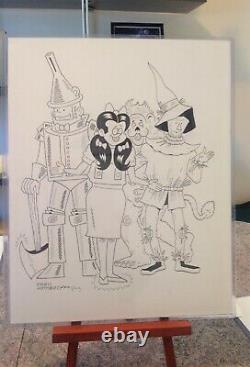 Fred Hembeck Wizard of Oz Original Art Sketch Rare Large 11X14 Dorothy Tin Man