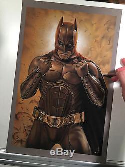 GARDUNO Batman Begins The Dark Knight ORIGINAL painting drawing comic art