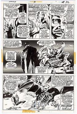 GENE COLAN DRACULA #16 Original Marvel Comic Book Bronze Art 1974