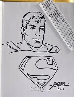 GEORGE PEREZ STORYTELLER? SIGNED with Superman Sketch 1st Pr Original Comic Art