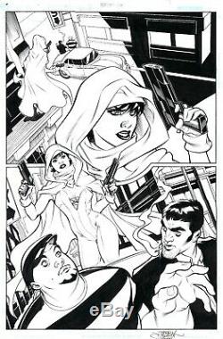 GHOST SPLASH PAGE Pencils by TERRY DODSON, Inks by RACHEL DODSON. PUBLISHED