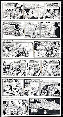 GIL KANE Original Art STAR HAWKS x6 -FULL WEEK! Archie Goodwin GREAT WEEK