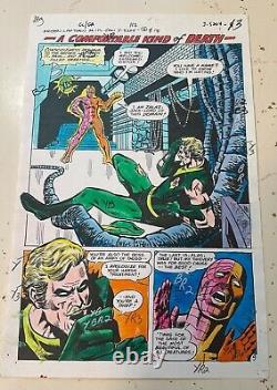 GREEN LANTERN #112 ART color guide 1979 GREEN ARROW half splash KIND OF DEATH