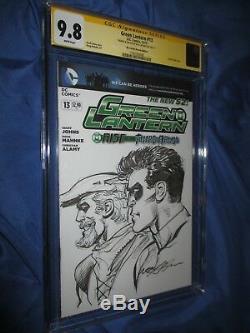 GREEN LANTERN #13 CGC 9.8 SS Signed & Original Art Sketch by Neal Adams ARROW