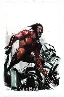 Gabriele Dell'Otto Wolverine painting pin up published as litho signed
