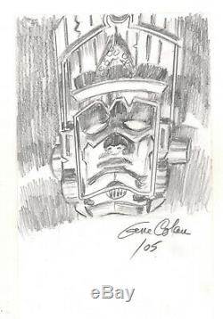 Galactus Portrait Pencil Small Drawing 2005 Signed art by Gene Colan