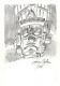 Galactus Portrait Pencil Small Drawing 2005 Signed Art By Gene Colan