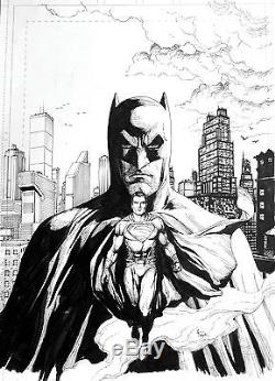 Gary Frank Batman v Superman Original Comic Art. Ben Affleck, Henry Cavill