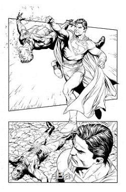 Gary Frank & Jon Sibal Superman Legion of Superheroes Original Comic Art 863 p16
