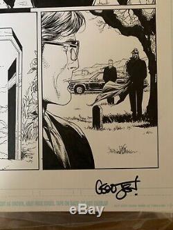 Gary Frank Superman Brainiac Pa Kent Death Signed Geoff Johns Original Art