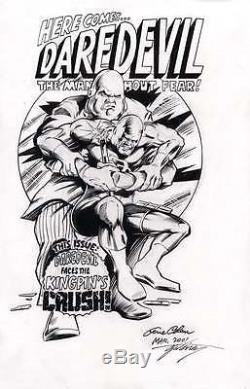 Gene Colan Original Art Daredevil Vs Kingpin Style Cover (2001)