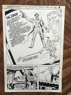 Gene Colan and Bob Smith Detective Comics #566 pg3 Original Splash JOKER 1986