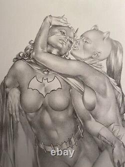 Gene Espy Batgirl + Catwoman Original Art