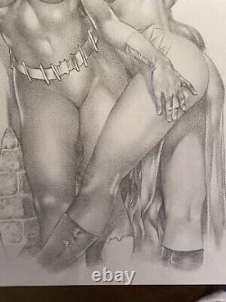 Gene Espy Batgirl + Catwoman Original Art