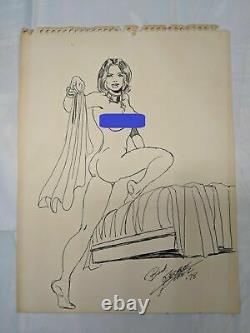 George Perez 1978 Logan's Run Sketch Art Jessica Pin Up SAEC10