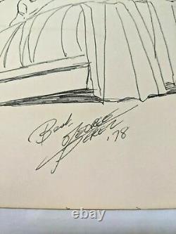 George Perez 1978 Logan's Run Sketch Art Jessica Pin Up SAEC10