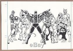 George Perez Original Art Inhumans with Quicksilver Drawing/Commission