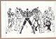 George Perez Original Art Inhumans With Quicksilver Drawing/commission