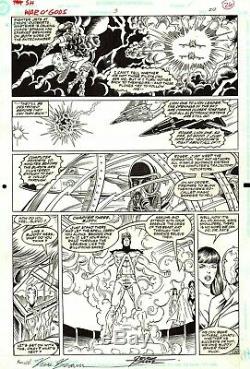 George Perez, Russ Braun Signed 1991 Wonder Woman, Dr. Fate, Zatanna Orig. Art