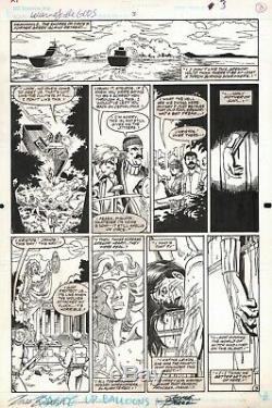 George Perez Signed Original Art Page War of the Gods #3 Wonder Woman 1991