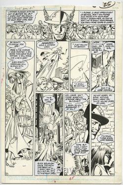 George Perez WONDER WOMAN 23 Page 19 Hermes Diana Prince DC COMICS LINE ART 1988