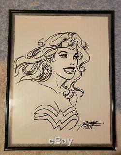 George Perez Wonder Woman Original Art Sketch Commission 9x12