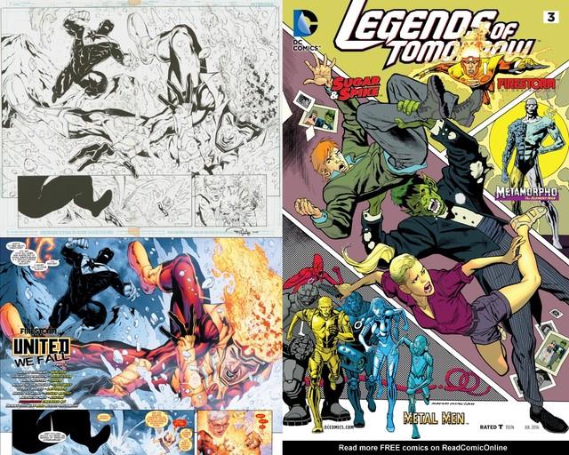 Gerry Conway Firestorm Legends Of Tomorrow #3 Original Art Double Page Splash