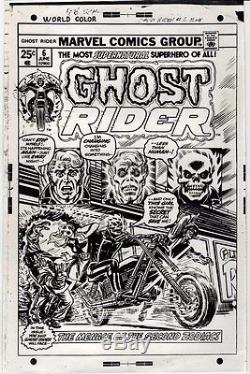Ghost Rider #6 John Romita 1974 Original Marvel Comic Cover Proof Production Art