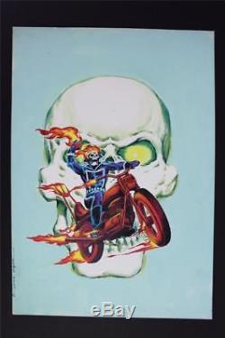 Ghost Rider (Spanish Edition) #4 Painted COVER (Original Art) Lopez Espi 1981