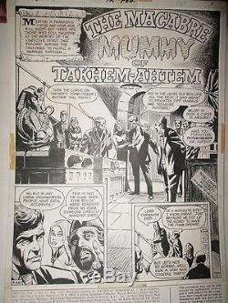 Ghosts 12 FULL STORY Original Art MUMMY 8 PAGE LOT 1972 Pencil & Ink Cover Story