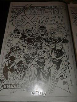 Giant-size X-men 1 Cover Recreation X2 11x17 Drawn! 1 Pencil 1 Inked! Cockrum