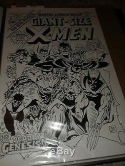 Giant-size X-men 1 Cover Recreation X2 11x17 Drawn! 1 Pencil 1 Inked! Cockrum