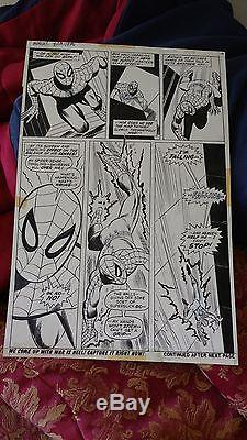 Gil Kane Spiderman original comic art marvel team-up 6 1973 splash panels