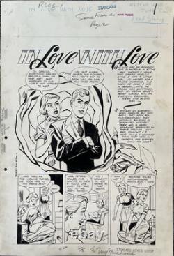 Golden-Age romance art Splash Page Art Saaf (1952)