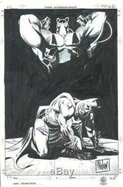 Graham Nolan Batman and Bane. 11x17 original art