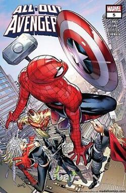 Greg Land Signed 2022 Avengers Art-spider-man, Capt. America, Thor, Iron Man